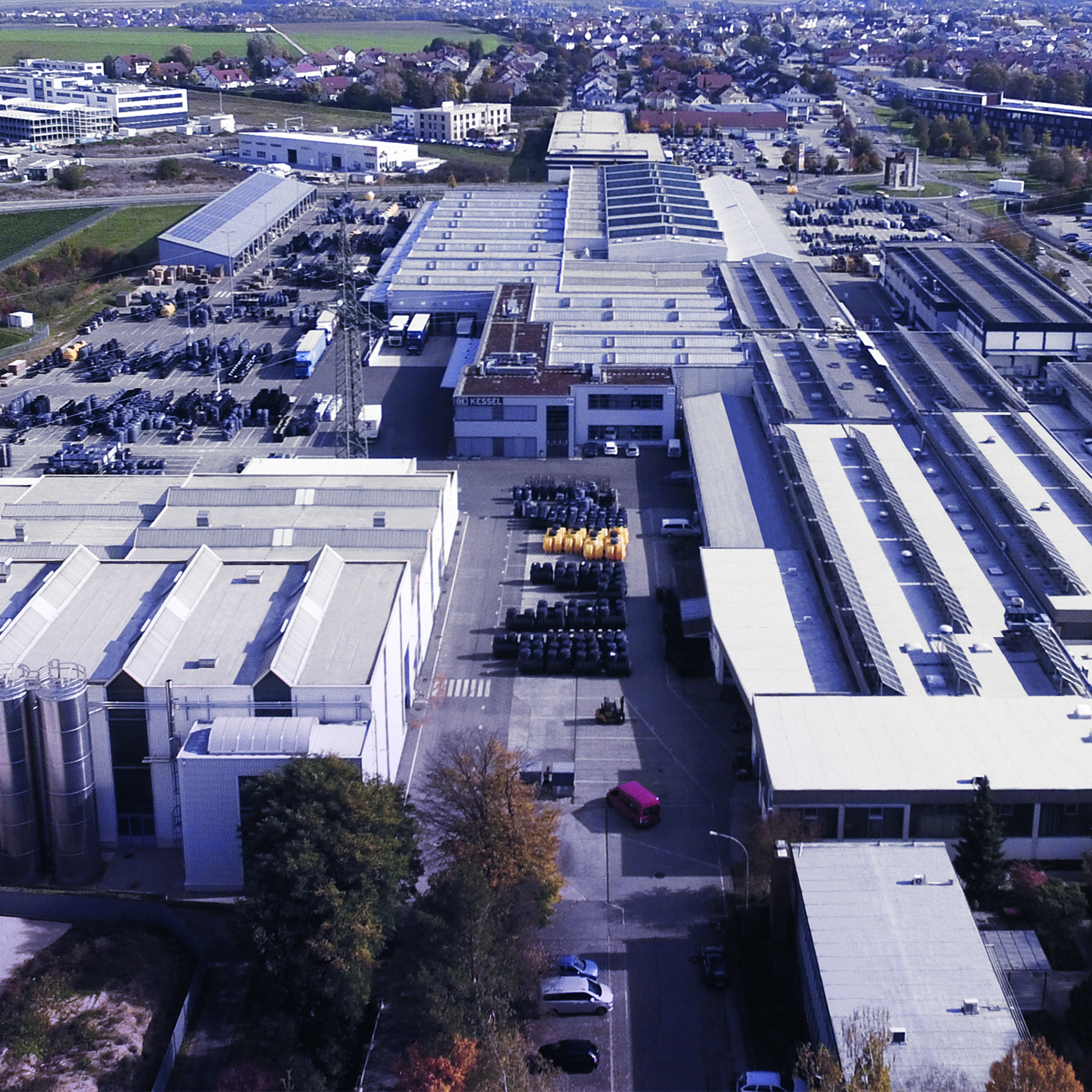 Luftbildaufnahme Hauptsitz KESSEL in Lenting