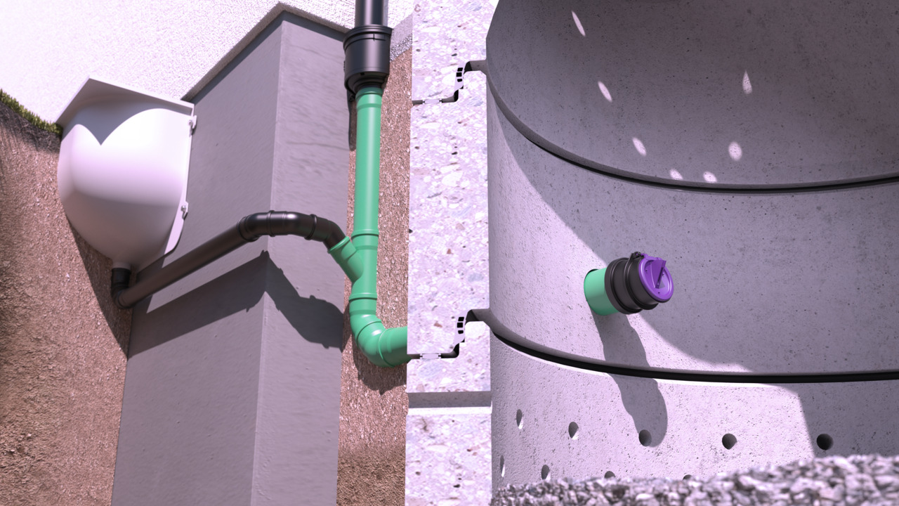 Einbaudarstellung Rohrklappe DN 150 Einbaudarstellung Rohrklappe DN 150