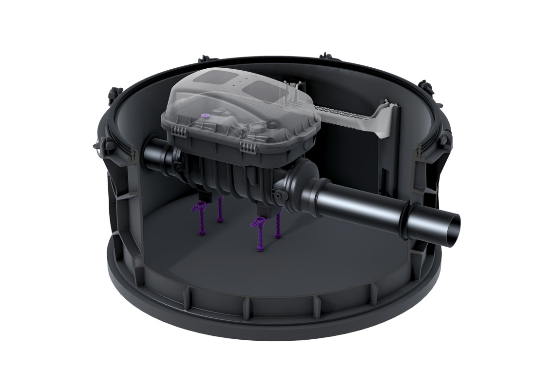 Technikmodul Rückstauschacht mit Controlfix