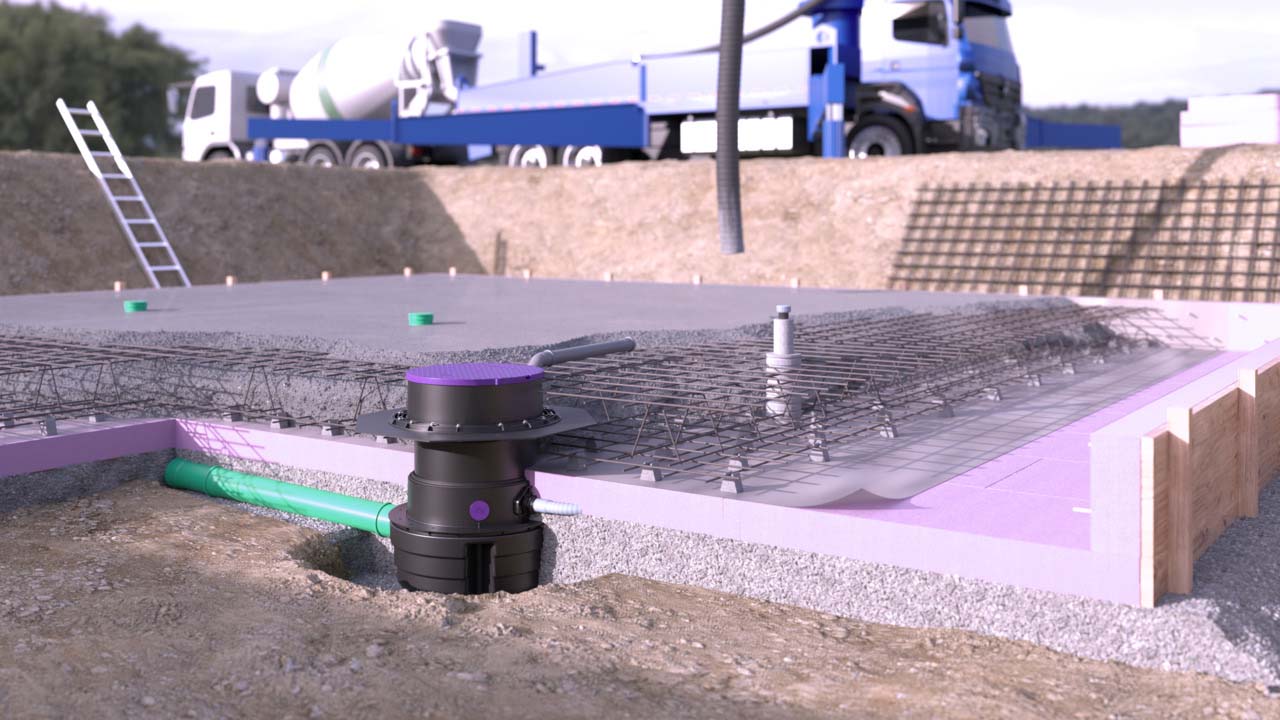 Hebeanlage Aqualift F Compact, Einbau Bodenplatte Hebeanlage Aqualift F Compact, Einbau Bodenplatte