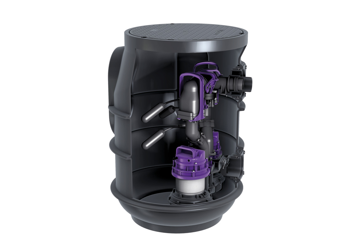 Pumpstation Aquapump Small Duoanlage für fäkalienhaltiges Abwasser