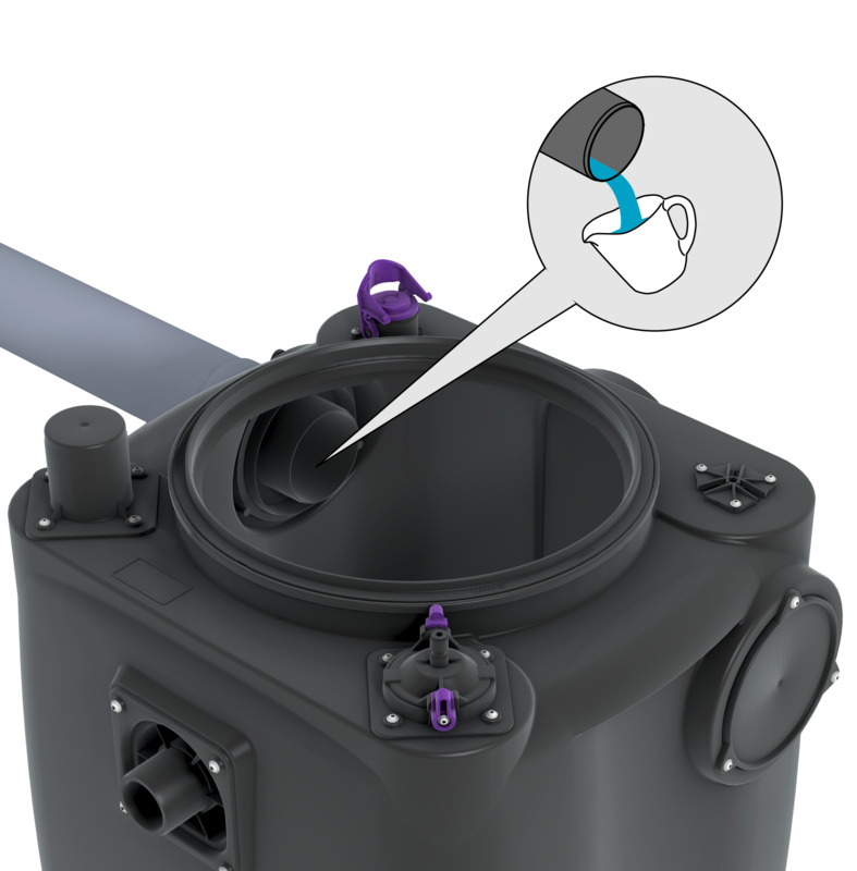 Probenahme bei Hebeanlage Aqualift S 100 Probenahme bei Hebeanlage Aqualift S 100