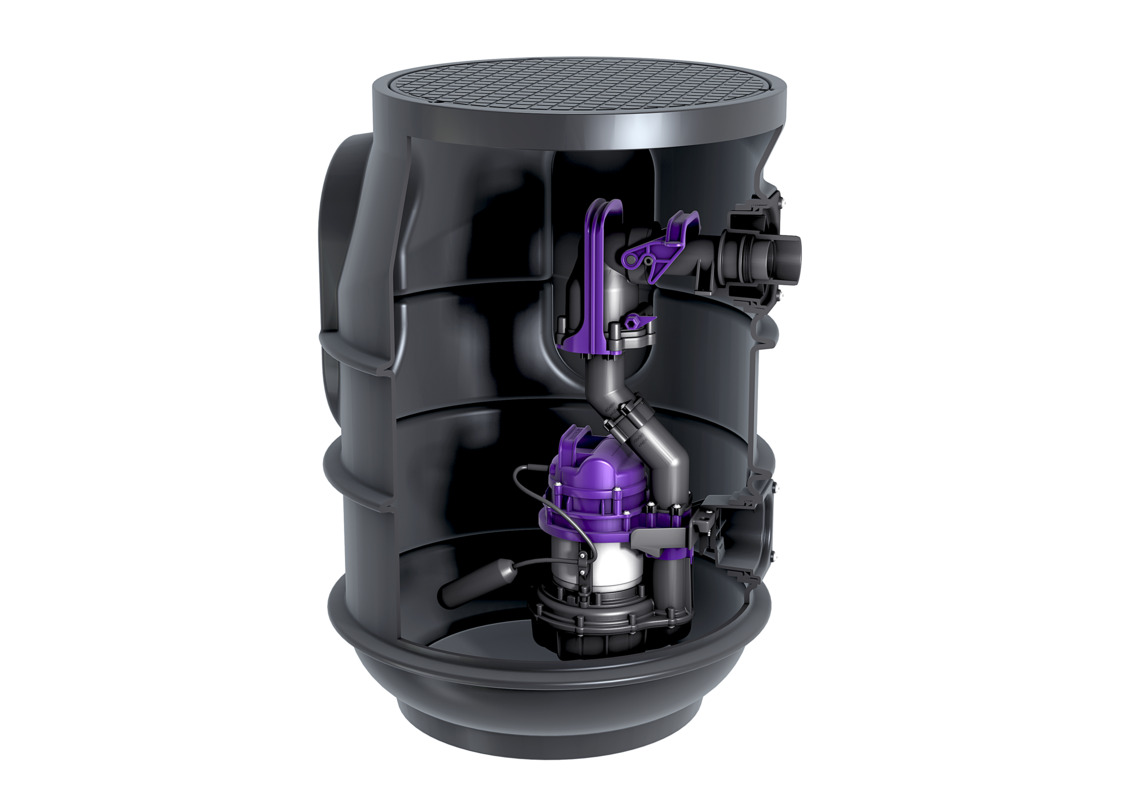 Pumpstation Aquapump Small Monoanlage für fäkalienhaltiges Abwasser