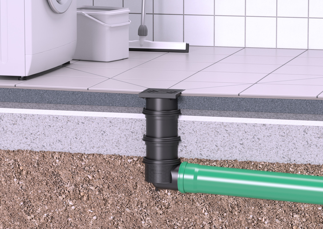 Ablauf für die Entwässerung im Keller Ablauf für die Entwässerung im Keller