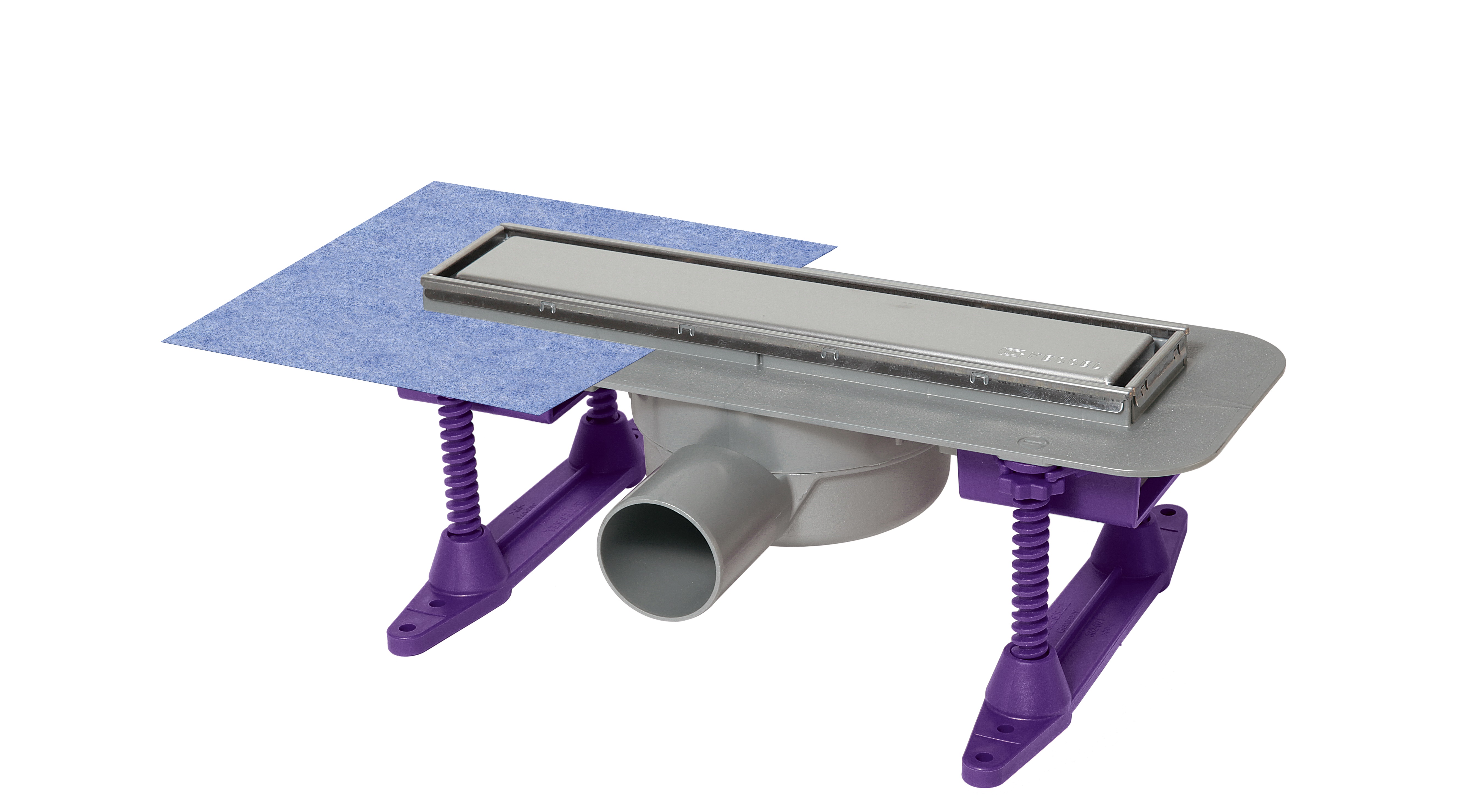 Duschrinne Linearis Compact, 300 mm mit Montagefüße und werksseitig angebrachter Dichtmanschette Duschrinne Linearis Compact, 300 mm mit Montagefüße und werksseitig angebrachter Dichtmanschette